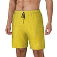thumbnail image 1 of Goofa Yellow Glitter Printed Men's Swim Trunks Board Shorts Quick Dry Mens Swimming Trunks with Compression Liner,Breathable Fit Hawaii Beach Shorts-Medium, 1 of 9