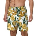 thumbnail image 1 of Goofa Yellow Tulips Printed Men's Swim Trunks Board Shorts Quick Dry Mens Swimming Trunks with Compression Liner,Breathable Fit Hawaii Beach Shorts-3X-Large, 1 of 9