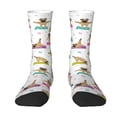 thumbnail image 1 of Goofa Yoga Dogs Poses Printed Men's Crew Socks, Soft Durable Breathable Moisture-Wicking with Odor Control Cotton socks, 1 of 9