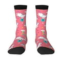 thumbnail image 1 of Goofa Yoga Unicorn Printed Men's Crew Socks, Soft Durable Breathable Moisture-Wicking with Odor Control Cotton socks, 1 of 9
