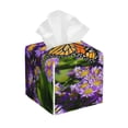 thumbnail image 1 of Goofa butterflies and Gardens Pattern Tissue Box Cover PVC Leather Tissue Holder Square Facial Tissue Case Facial Paper Organizer Dispenser for Bathroom, Vanity Countertop, 1 of 7