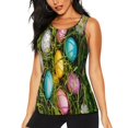 thumbnail image 1 of Goofa colorful Easter eggs Printed Womens Workout Tops for Women Sleeveless Yoga Shirts Athletic Running Tank Tops Sleeveless Gym Clothes Workout Apparel-Small, 1 of 7