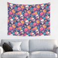 thumbnail image 1 of Goofa colorful Skull flower daisy Pattern Wall Tapestry for Bedroom ,29x37 Inch Tapestry Wall Hanging Bedspread Tapestry Boho Tapestry, 1 of 8