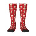 thumbnail image 1 of Goofa cute Christmas Moose Pattern Adult Stockings, Color-Block Knee High Socks, Comfortable and Breathable, Soft and Stretchable, Sports, and Decoration, 1 of 6