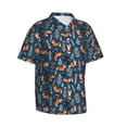 thumbnail image 1 of Goofa cute fall fox Hawaiian Shirt for Men, Unisex Summer Beach Casual Short Sleeve Button Down Shirts,Aloha Tropical Floral print shirt-X-Large, 1 of 9
