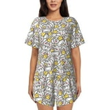 Goofa cute rat with cheese for Womens Cotton 2 Piece Pajamas Set ...