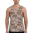 thumbnail image 1 of Goofa dogs and cats Pattern Men's Workout Tank Top Slim-Fit Tank Quick Dry Fit Muscle Tank Top Beach Tank Top Bodybuilding Sleeveless T Shirt-Small, 1 of 7