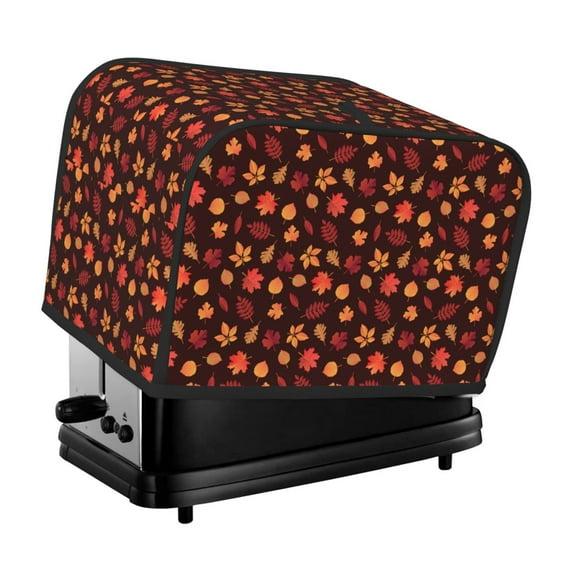 Goofa fall Maple leaf Print Toaster Cover 2 Slice, Two Slice Bread Machine Cover Quilted Toaster Covers Bread Maker Cover Kitchen Appliance Cover