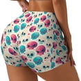 thumbnail image 1 of Goofa heart Skull cute Printed Workout Shorts Women Seamless Scrunch Butt Lifting High Waisted Gym Booty Shorts Elastic Workout Shorts-Medium, 1 of 8