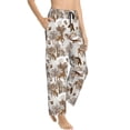 thumbnail image 1 of Goofa leaf Moose fox owls tree Printed Soft Pajama Pants for Women, Wide Leg Comfy Casual Lounge Yoga Pants-X-Large, 1 of 9