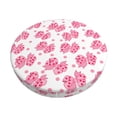 thumbnail image 1 of Goofa pink polka dot bows Printed Stool Covers Round, Waterproof Round Bar Stool Covers Anti-Slip Round Bar Stool Seat Cover with Elastic Bands Durable -12 inch, 1 of 7