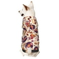 thumbnail image 1 of Goofa rock music Skull record Pattern Small Dog Sweater Hoodies Pet Grey Hooded Soft Fleece Sweatshirts with Pocket Fall Winter Puppy Cat Sweaters Warm Clothes-X-Large, 1 of 8