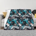 thumbnail image 1 of Goofa snow board colorful Pattern Fleece Throw Blanket for Couch, Soft Checkered Flannel Blanket for Sofa, Warm Cozy Decorative Blanket Fall Decor Gift-40"x30", 1 of 6