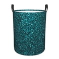 thumbnail image 1 of Goofa teal sparkling Printed Circular Hamper,Laundry Basket with Handles,Storage Baskets Foldable,Large Capacity Laundry Hamper-, 1 of 6