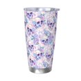 thumbnail image 1 of Goofa white Skull crystal flower for 20 oz Skinny Tumbler Stainless Steel Coffee Mug Slim Vacuum Insulated Travel Cup Car Cup-Without Straw, 1 of 8