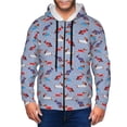 thumbnail image 1 of Goofa winter Dachshund Pattern Mens Full-zip Hoodie, Zip-up Pullover Hooded Sweatshirt, Kangaroo Pocket Hoodie Ideal for Daily Wear, Travel, and Home-Large, 1 of 5
