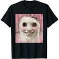 Goofy Ahh Cat Meme Dank Cursed Weirdcore Cringey Banana Cat T-Shirt
