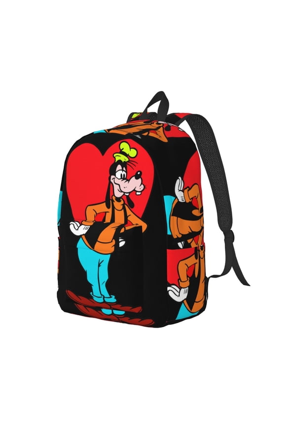 Goofy Backpack Canvas Casual Lightweight Backpack Fashion Travel Backpack Laptop Backpack 17.7 Inch And15.7inch