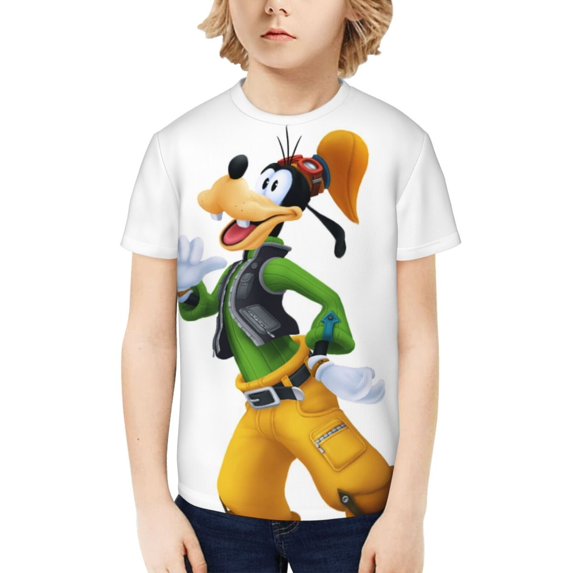 Goofy Boys Girls T-Shirts Graphic Print Short Sleeve Tops Casual Crew Neck T-Shirt Streetwear for Youth Kids