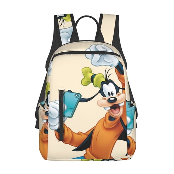 Goofy Cartoon Backpack Cute Printed Casual School Laptop Bags Lightweight Travel Sports Daypack Bookbags
