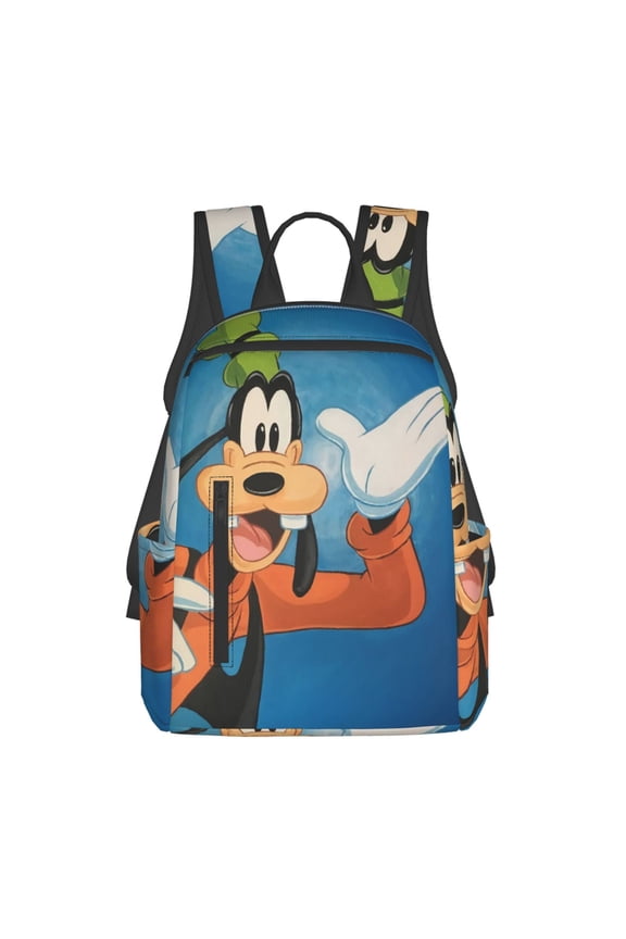 Goofy Cartoon Backpack Cute Printed Casual School Laptop Bags Lightweight Travel Sports Daypack Bookbags