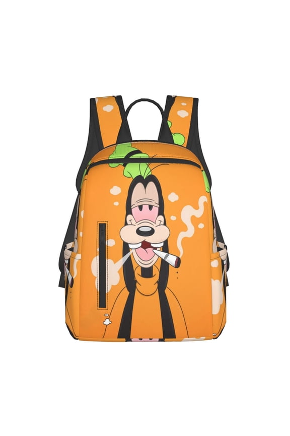 Goofy Cartoon Backpack Cute Printed Casual School Laptop Bags Lightweight Travel Sports Daypack Bookbags