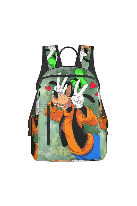 Goofy Cartoon Backpack Cute Printed Casual School Laptop Bags Lightweight Travel Sports Daypack Bookbags