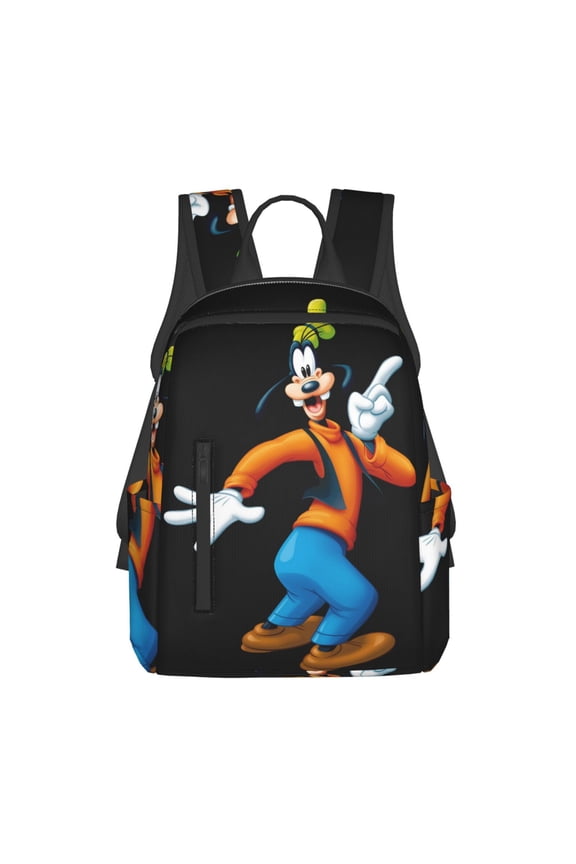 Goofy Cartoon Backpack Cute Printed Casual School Laptop Bags Lightweight Travel Sports Daypack Bookbags