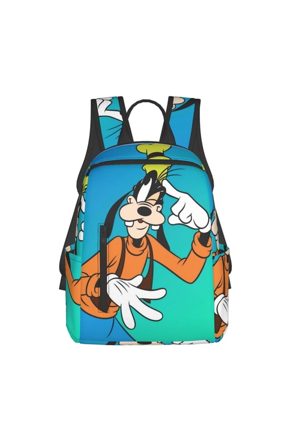 Goofy Cartoon Backpack Cute Printed Casual School Laptop Bags Lightweight Travel Sports Daypack Bookbags