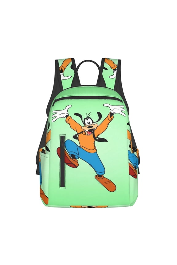 Goofy Cartoon Backpack Cute Printed Casual School Laptop Bags Lightweight Travel Sports Daypack Bookbags