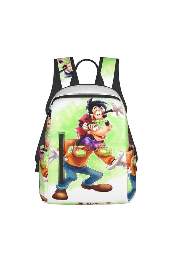 Goofy Cartoon Backpack Cute Printed Casual School Laptop Bags Lightweight Travel Sports Daypack Bookbags