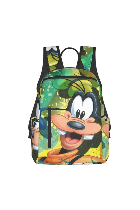 Goofy Cartoon Backpack Cute Printed Casual School Laptop Bags Lightweight Travel Sports Daypack Bookbags