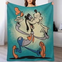 Goofy Cartoon Blanket, Soft Cozy Fluffy Plush Throw Blanket for Boys Girls Young Adults, Warm Flannel Blanket for Living Room Bedroom Couch Bed 30"x40"