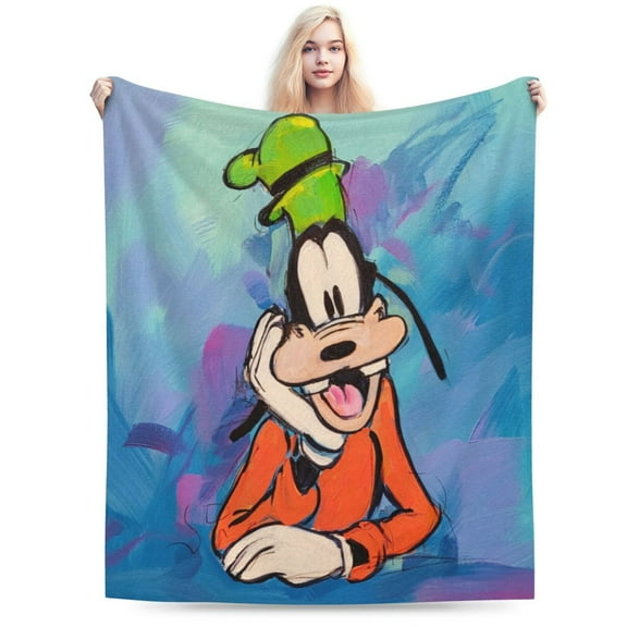 Goofy Cartoon Blanket, Super Soft Large Fluffy Plush Throw Blanket for Boys Girls Young Adults, Cozy Warm Flannel Blanket for Living Room Couch Bed All Seasons