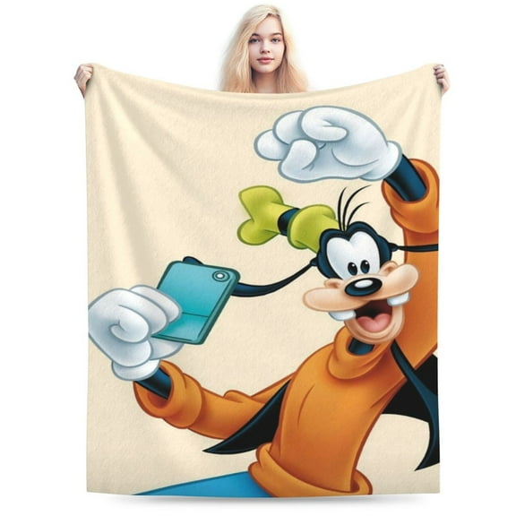 Goofy Cartoon Blanket, Super Soft Large Fluffy Plush Throw Blanket for Boys Girls Young Adults, Cozy Warm Flannel Blanket for Living Room Couch Bed All Seasons