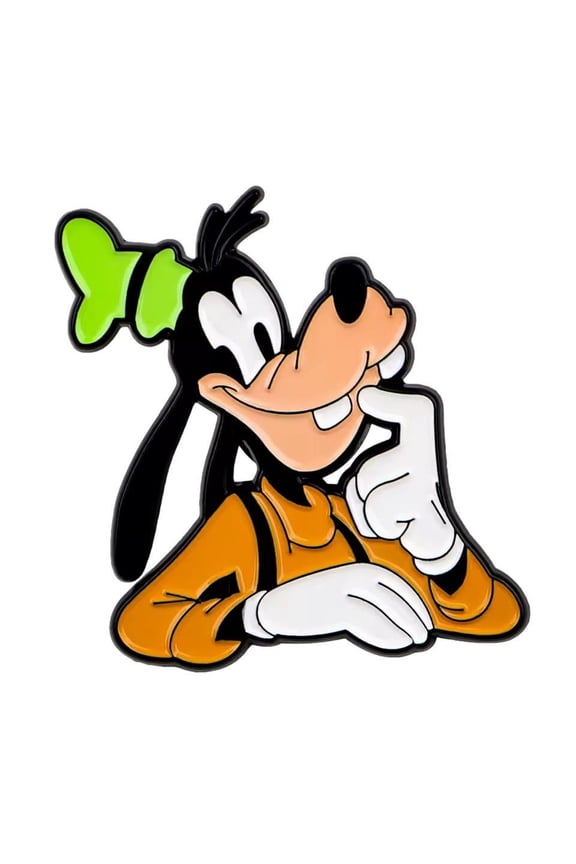 Goofy Cartoon Character Thinking 1.25 Inches Tall Enamel Metal Pin