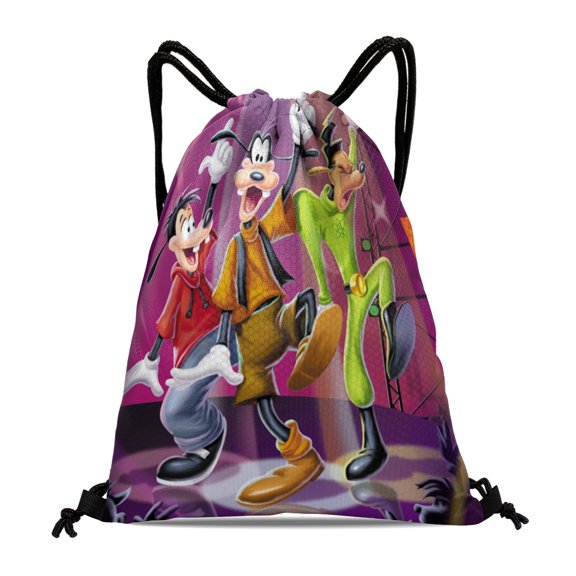 Goofy Drawstring Bag:Waterproof design, suitable for fitness, hiking, yoga, swimming, travel, beach, and shopping, measuring 15.7*17.7 inches.