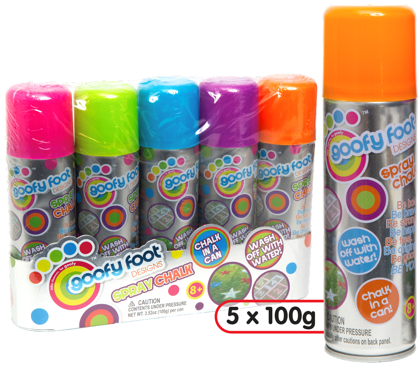 Walmart sales :  Goofy Foot Designs 5 Pack Spray Chalk