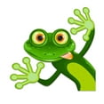 thumbnail image 1 of Goofy Frog Face - 3" Vinyl Sticker - For Car Laptop I-Pad Phone Helmet Hard Hat - Waterproof Decal, 1 of 2