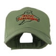 thumbnail image 1 of Goofy Ghost Happy Halloween Embroidered Cap - Olive OSFM, 1 of 5