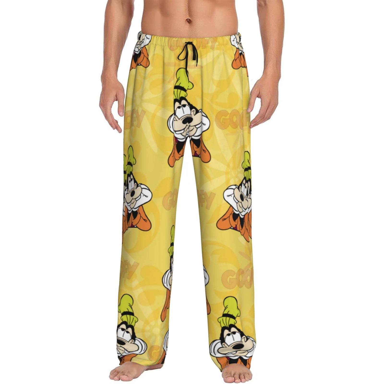 Goofy Goof Anime Cartoon All-Over Print Men'S Black Pajama Pants - Walmart.com