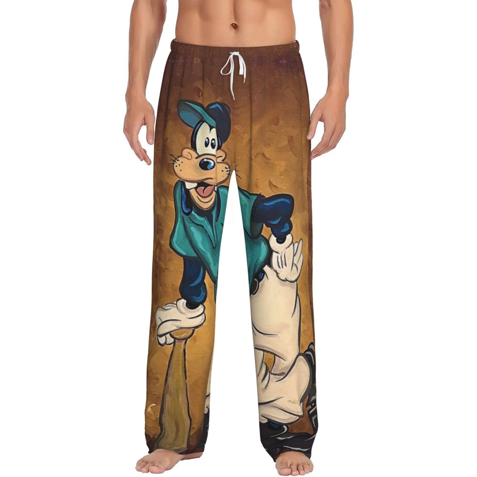 Goofy Goof Anime Cartoon All-Over Print Men'S Black Pajama Pants - Walmart.com