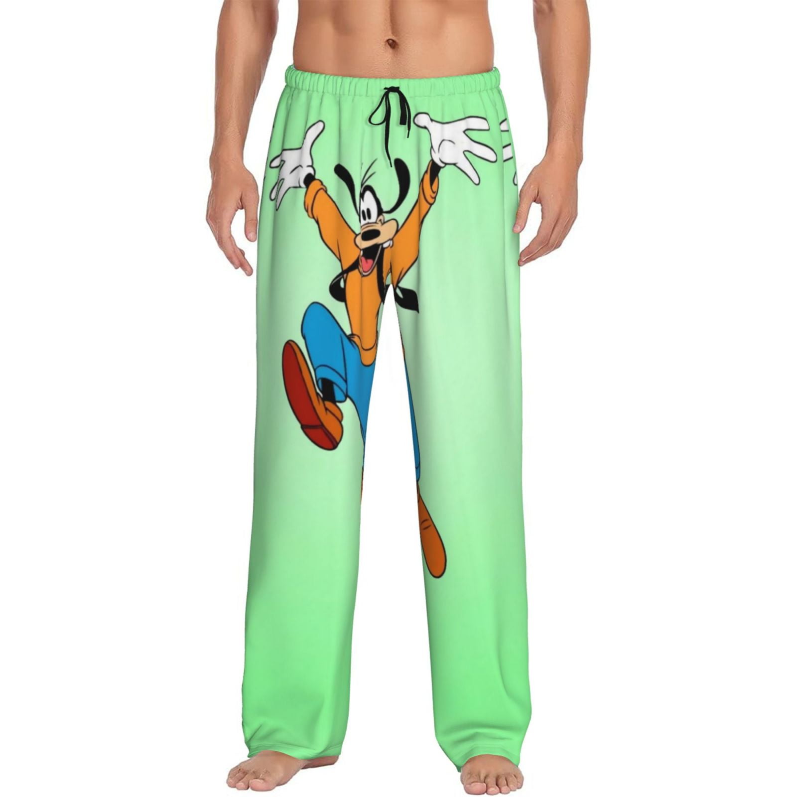 Goofy Goof Anime Cartoon All-Over Print Men'S Black Pajama Pants - Walmart.com