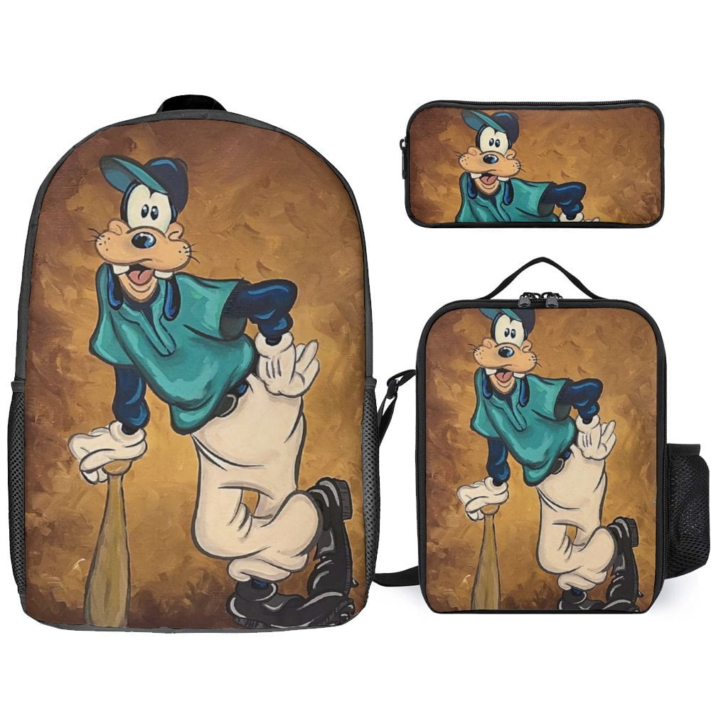 Goofy Goof School Bag Set 3 Pcs for Boys And Girls Anime And Printed Design School Bag Backpack Kindergarten Elementary School Children s School Bag Lunch Bag Pencil Organizer Walmart