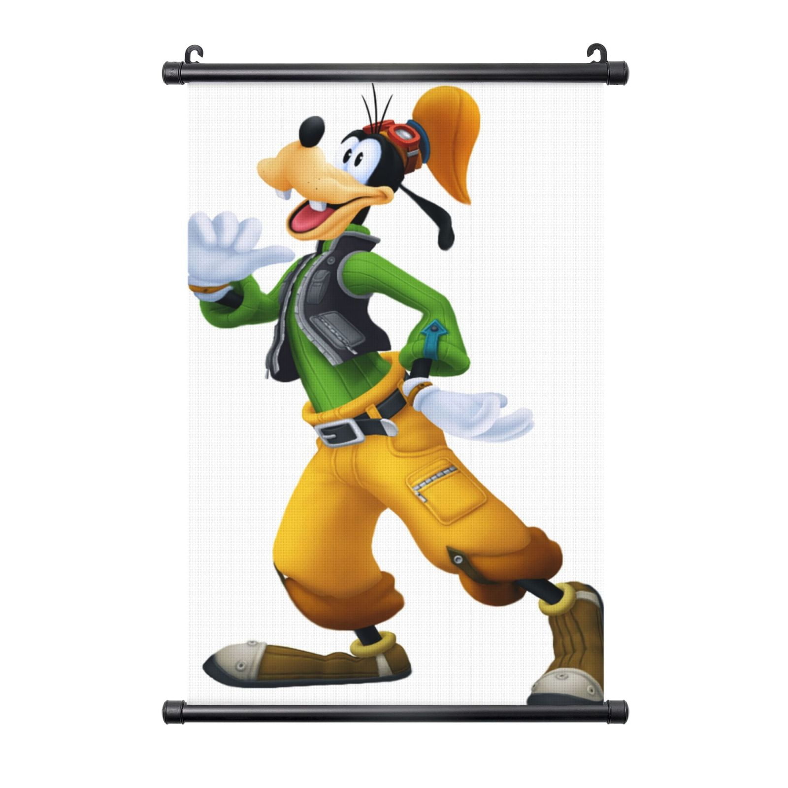 Goofy Hanging Poster, Black Plastic Shaft Wall Hanging Posters Scroll ...