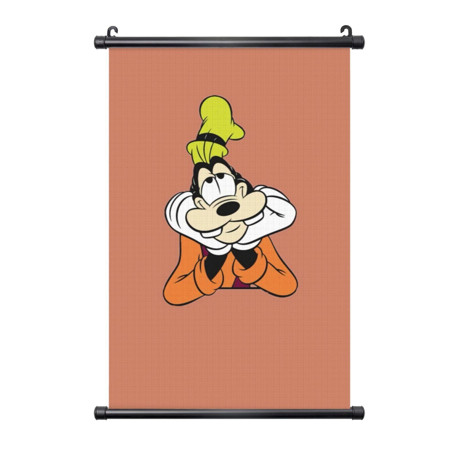Goofy Hanging Poster, Black Plastic Shaft Wall Hanging Posters Scroll ...