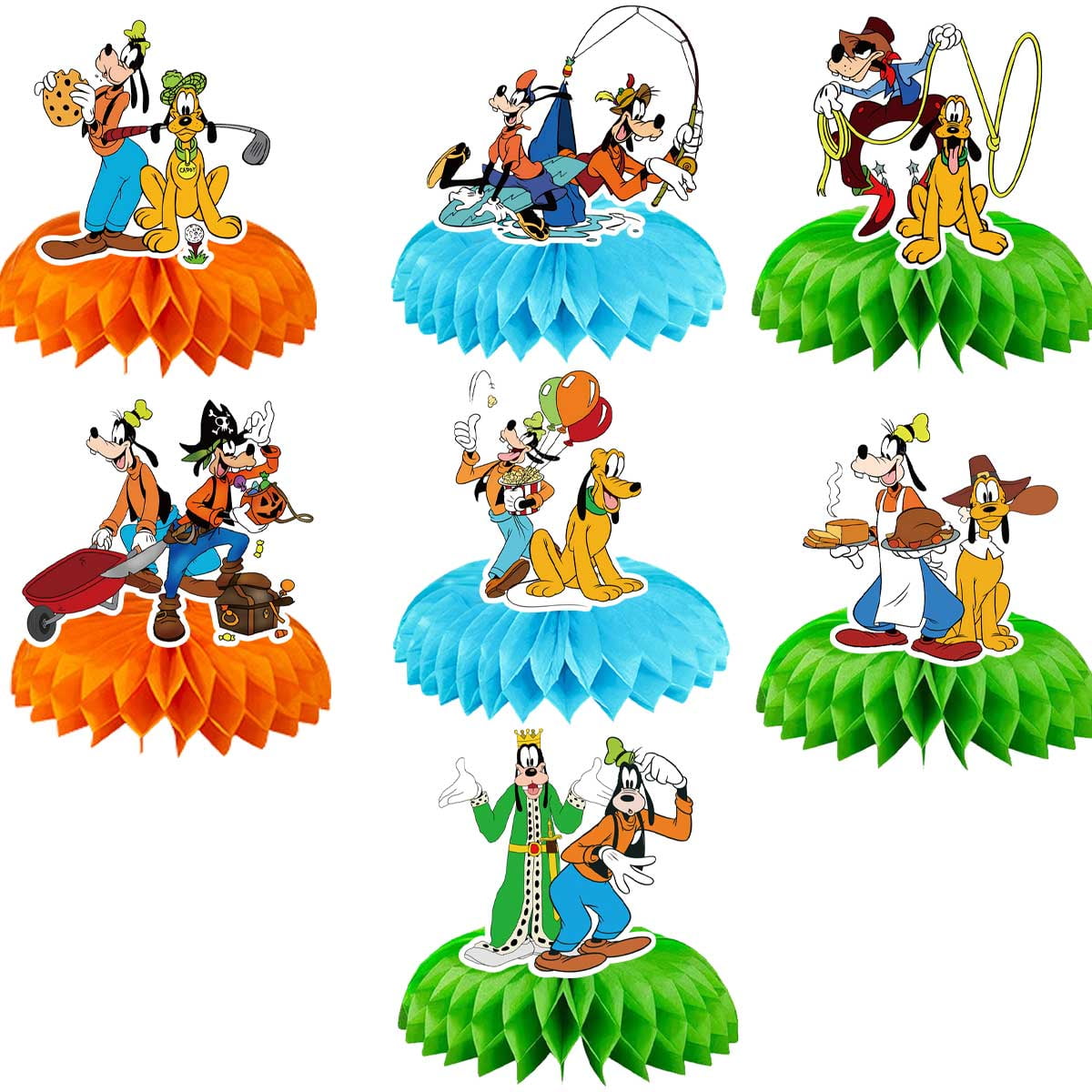 Goofy Honeycomb Centerpieces Table Toppers Decorations for Birthday ...