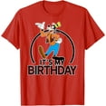 thumbnail image 1 of Goofy It's My Birthday DTG Print Unisex T-Shirt,Red Color,Size 4T, 1 of 5