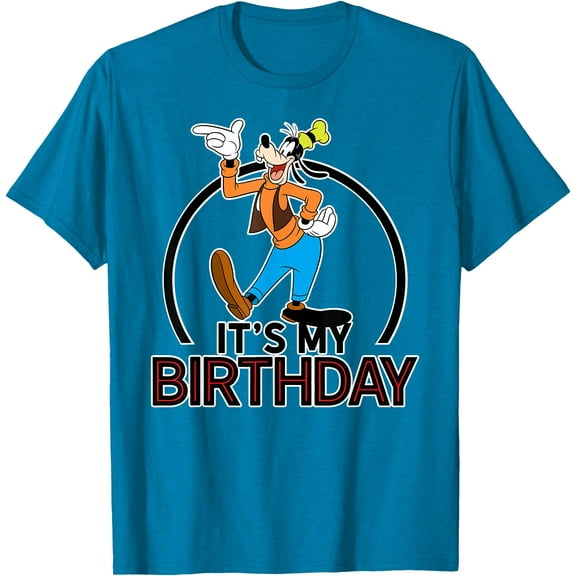 Goofy It's My Birthday DTG Print Unisex T-Shirt,Sapphire Color,Size M