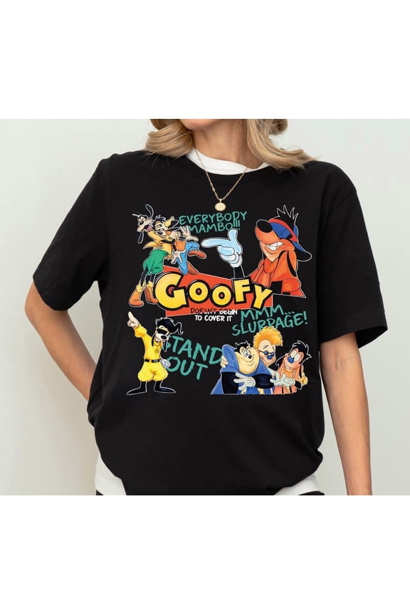 A Goofy Movie Shirt, Disney A Goofy Movie Characters Shirt, Goofy Doesn’t Begin To Cover It Shirt, WDW Matching Family Vacation Sweatshirt,Black Color,Size XL